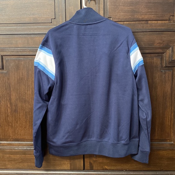 Ben Sherman Hombre Chest-Stripe Track Jacket Navy Size M - Picture 6 of 7